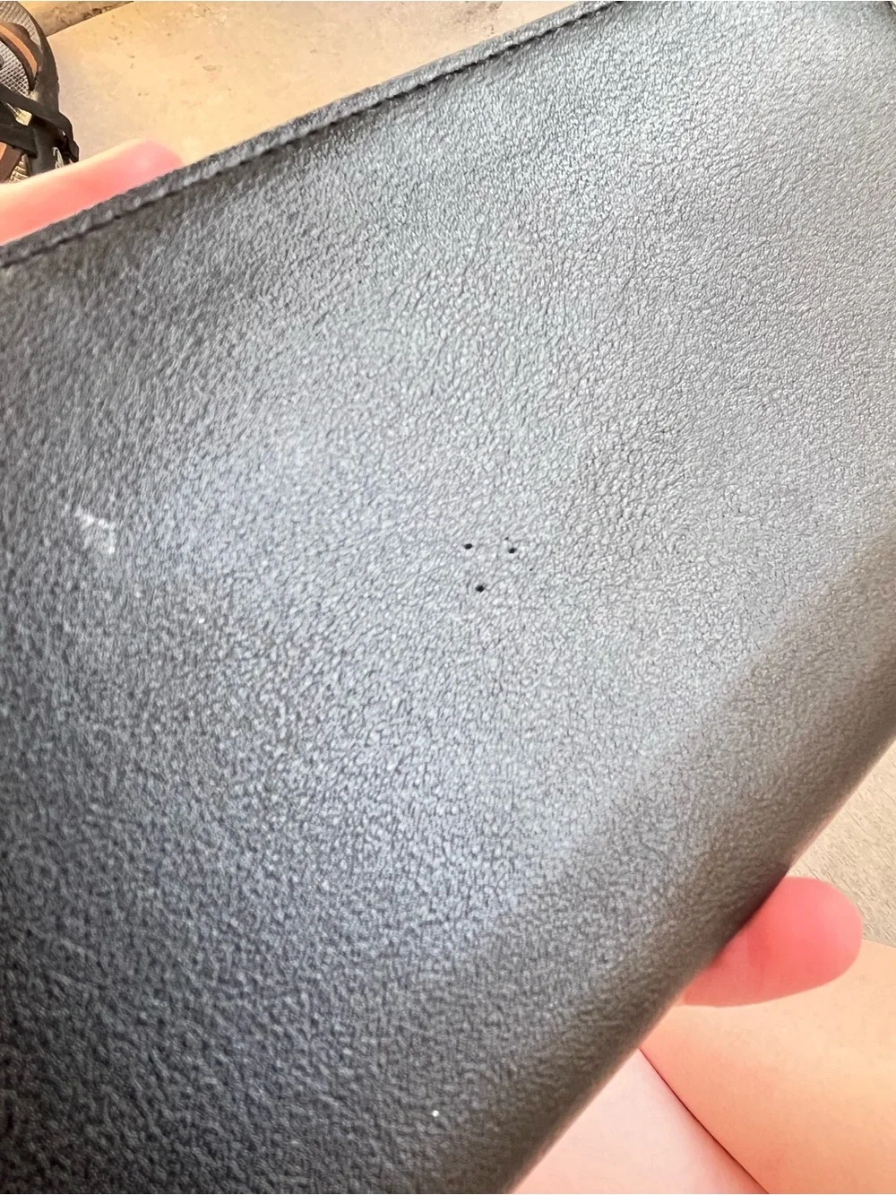 Angela Roi black zip wallet